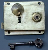 Altes Türschloss / Serrure de porte ancien