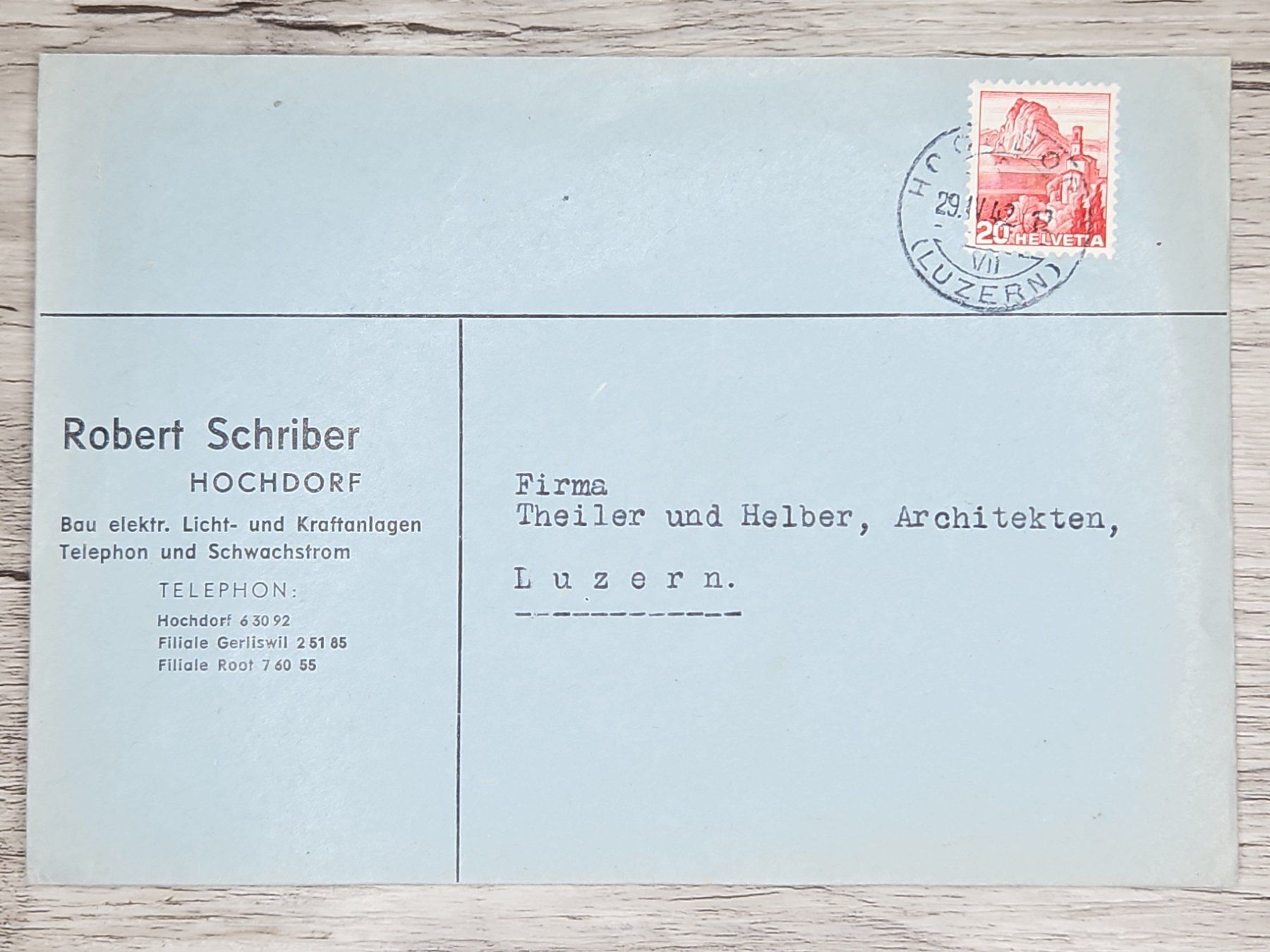 Tutti i francobolli: CL01 Enveloppe + Timbre Suisse 1942 – Usato da Cousset venduto da Patrick_Collections