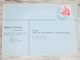 CL01 Enveloppe + Timbre Suisse 1942
