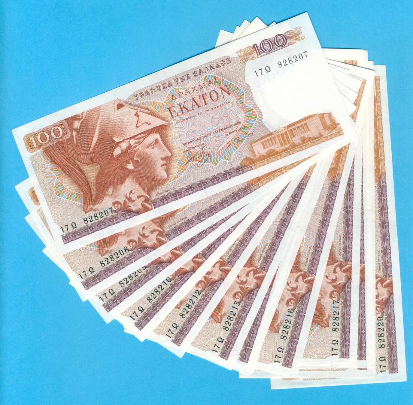 Banconote: Griechenland 14 x 100 Drachmen 1978 – Usato da Nesselnbach venduto da dennis83