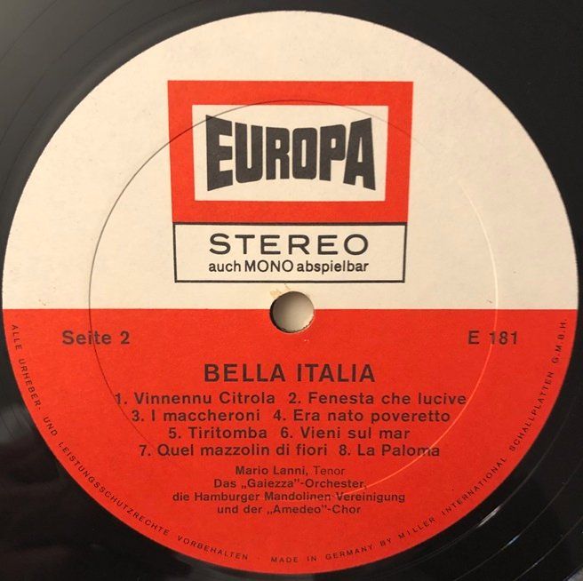 Dischi in vinile: Bella Italia (LP) – Usato da Grüningen venduto da azulmarron 3