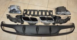 Original AMG C63 C205 Coupé Heckdiffusor + AMG Endrohrblende