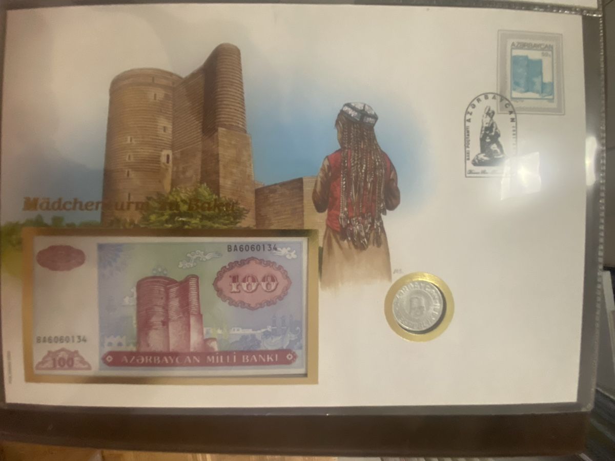 Billets de banque: Numisbrief mit Münze Azerbaigian  – Neuf (Voir description) à Muralto par Alex1912