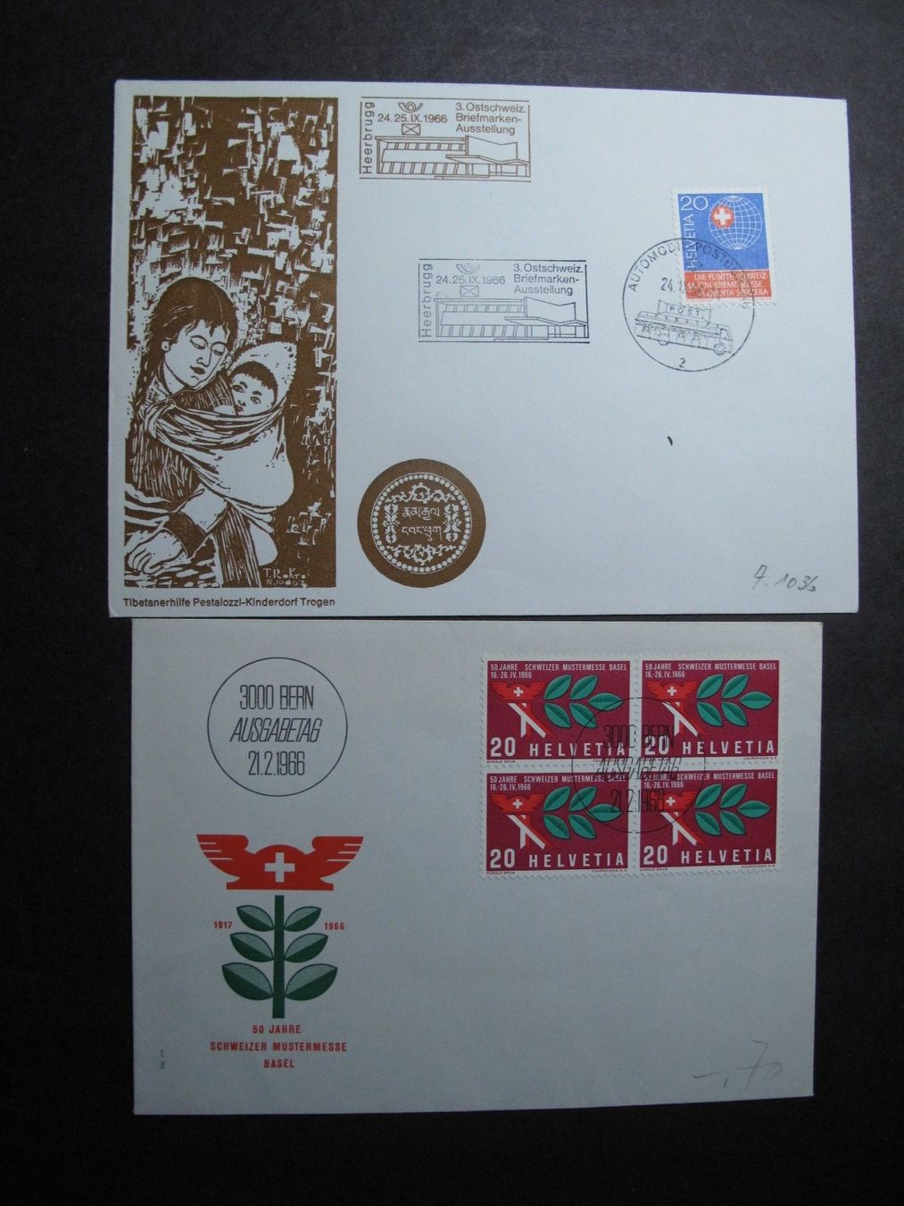 Tutti i francobolli: Schweiz FDC 1966 – Usato da Wil SG venduto da fva01