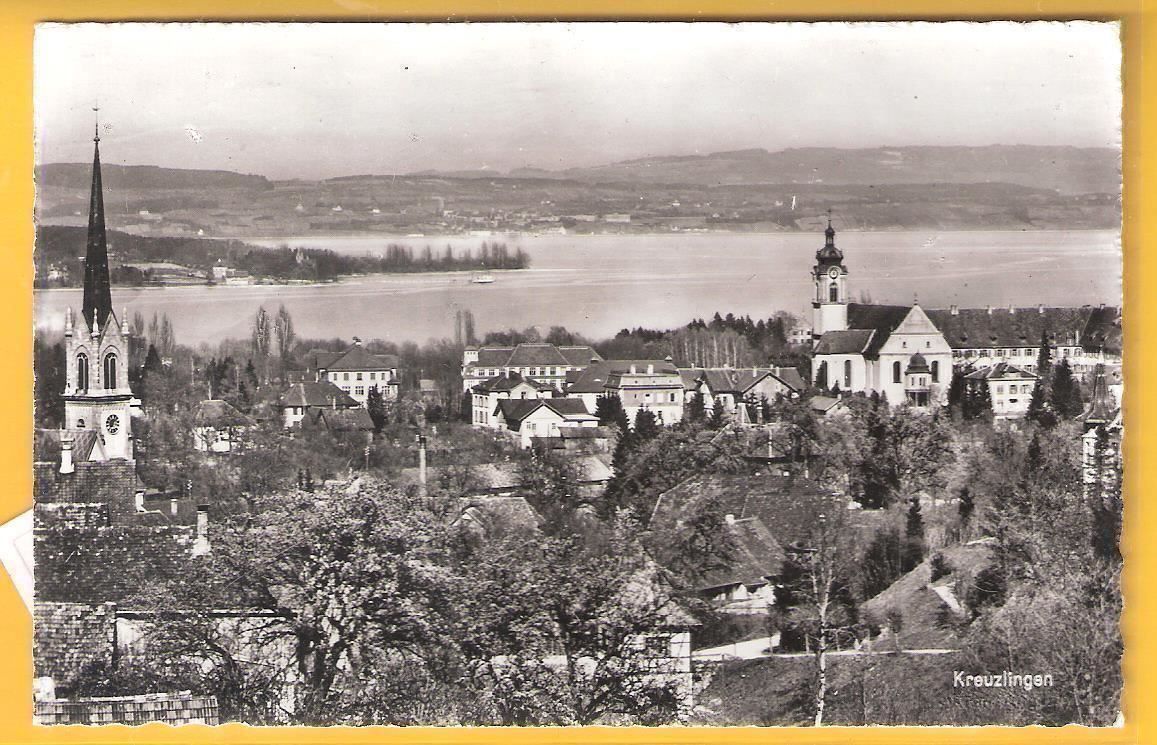 Cartoline postali: 19.X.65 Luftbild Kreuzlingen Dorf+Kirche – Usato da Zürich venduto da Hagliweg 1