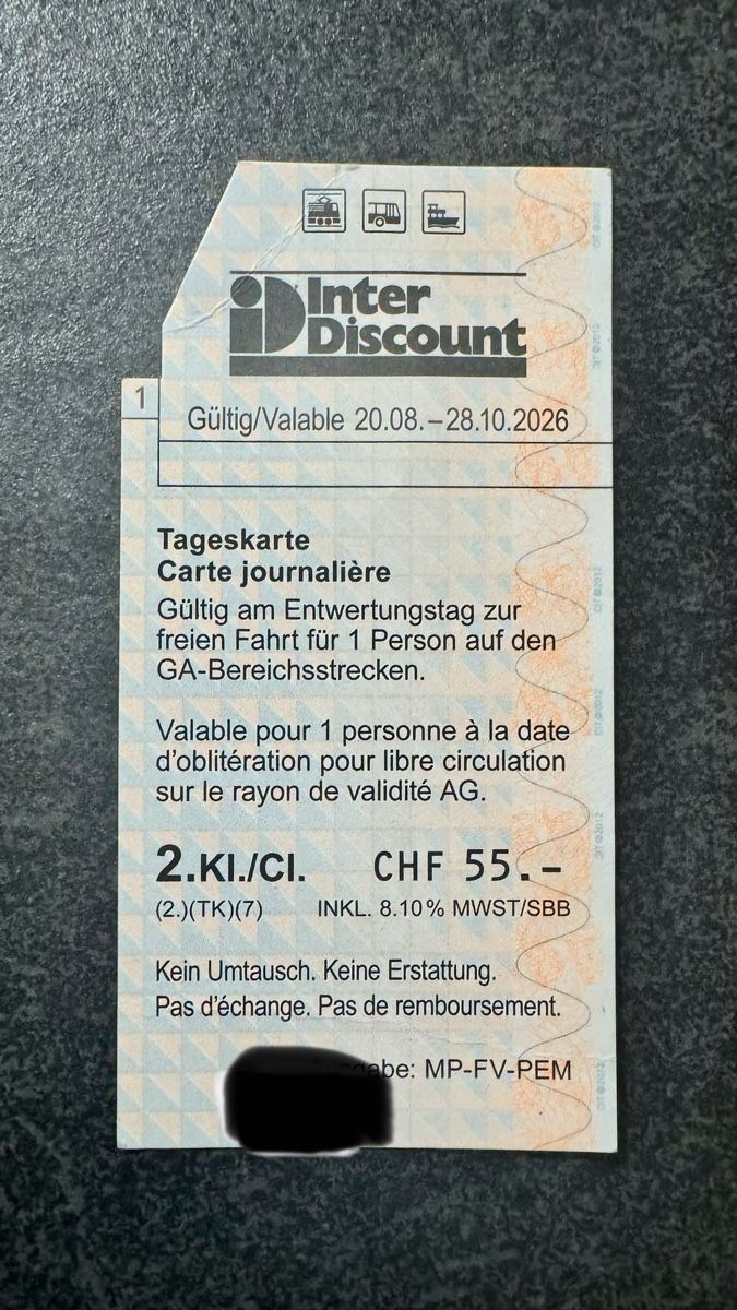 Billets de banque: Carte journalière – Neuf avec emballage d'origine à La Chaux-de-Fonds par ALVKIKO
