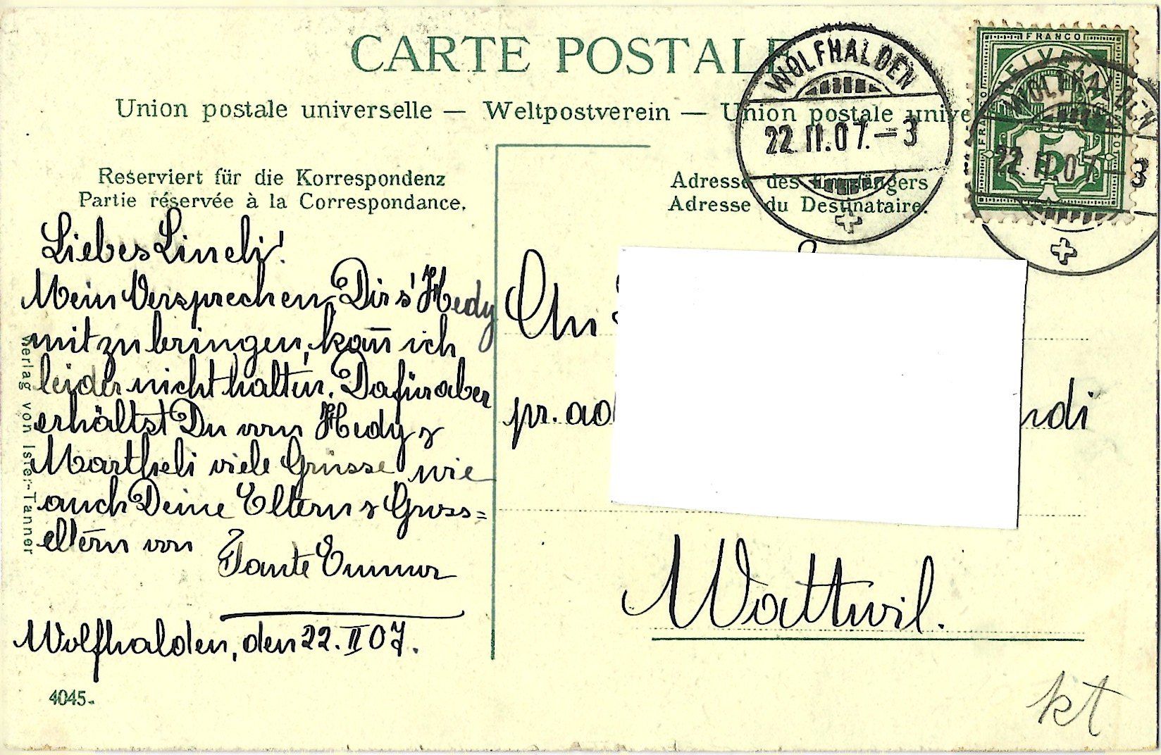 Cartes postales: Schlachtendenkmal   Wolfhalden – D'occasion à Bütschwil par Jackson1A 1
