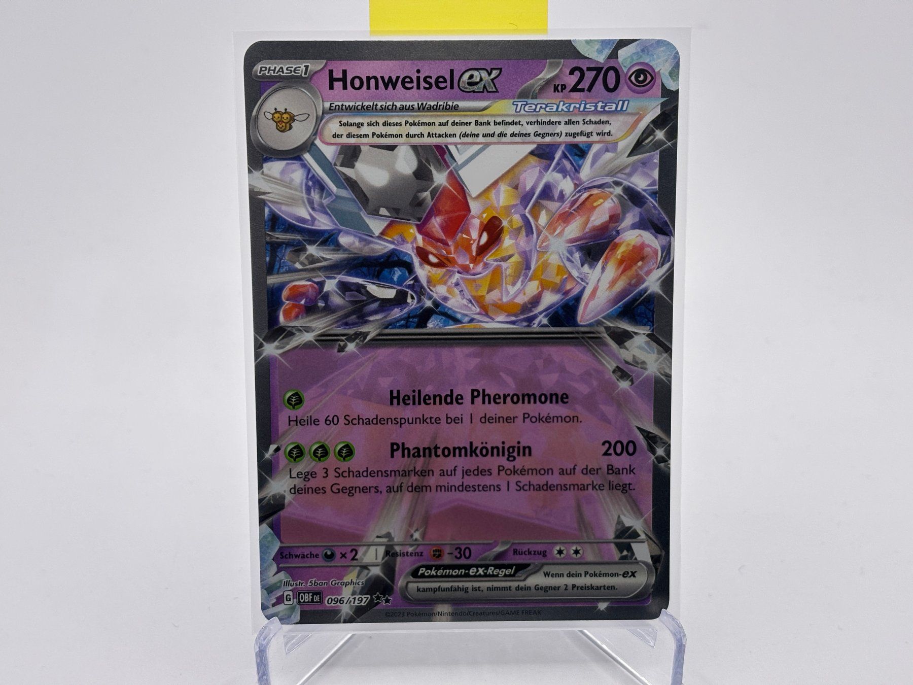 Pokémon Carte collezionabili: Obsidianflammen - Honweisel ex  (OBF 96) - DE – Nuovo (secondo la descrizione) da Allschwil venduto da Bullach