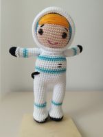 Astronaute en crochet fait main-Cadeau original, Noël ! 24cm