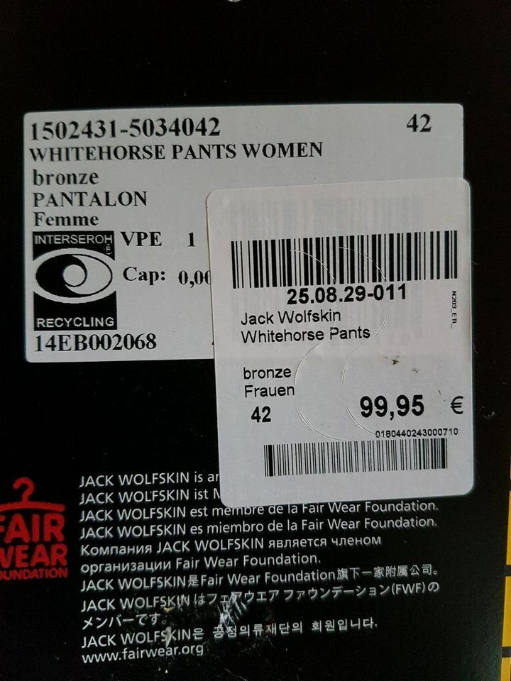 Jack Wolfskin Pantaloni: Jack Wolfskin Hose-neu – Nuovo (secondo la descrizione) da Triesen venduto da Teddyeddy 1