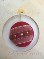 2 Stk. Weihnachtskarten mit Filzkugel