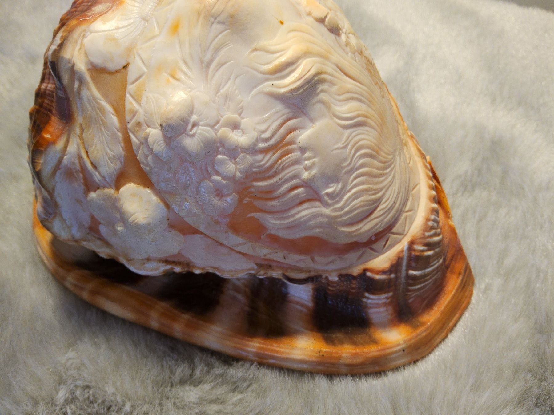 Lampade: Antike Art Déco geschnitzte Conch Shell, ca 1920, Lampe – Usato da Zürich venduto da sanwit 7