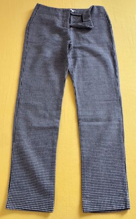 FRNCH STOFFHOSE, GR.S, SCHWARZ-VIOLETT-WEISS KARIERT, HERBST