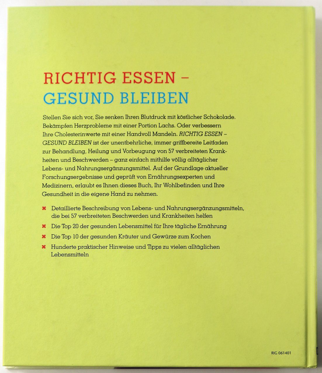 Libri: Richtig essen - gesund bleiben – Usato da Bern venduto da imp_kln9 1