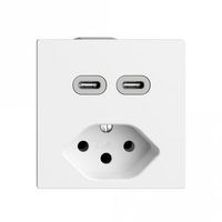 Steckdose USB 2×Typ C + Typ 13 Feller EDIZIOdue F 230V weiss