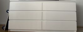 Ikea Malm Kommode weiss mit sechs Schubladen guter Zustand