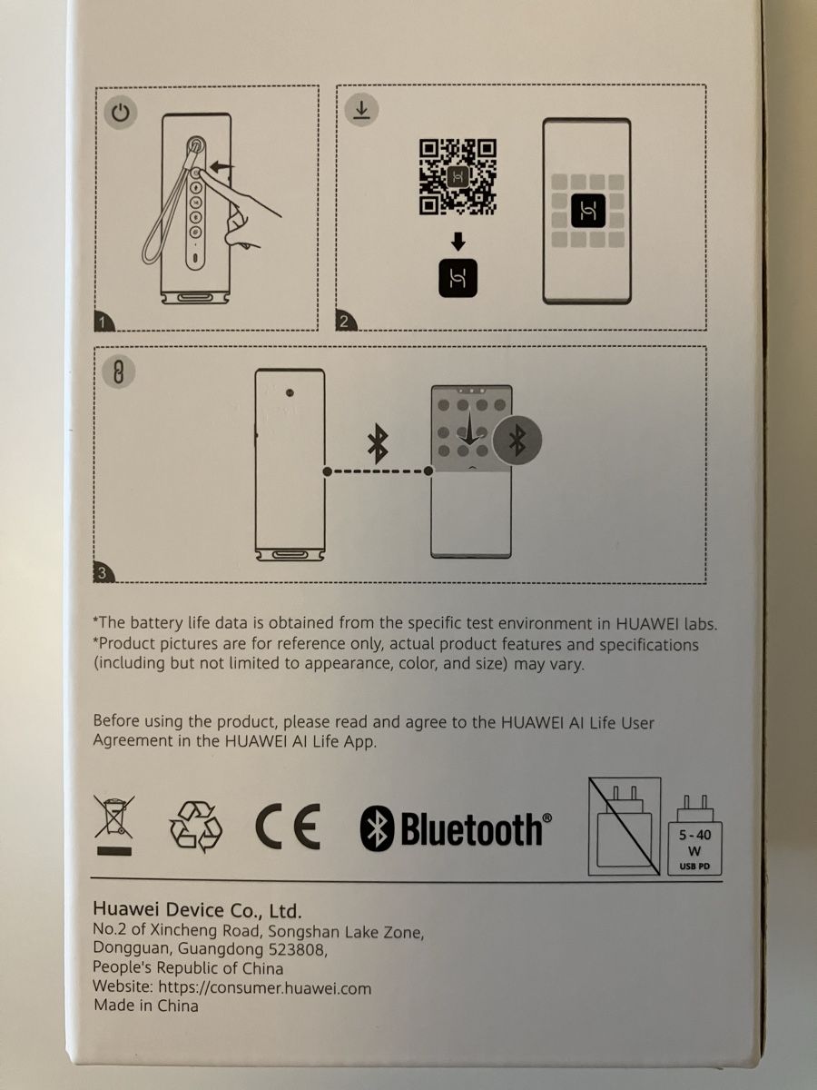 Huawei Casse acustiche: Huawei Sound Joy 2 - Schwarz- Neu – Nuovo e nell'imballaggio originale da Lausanne venduto da Katkun 3