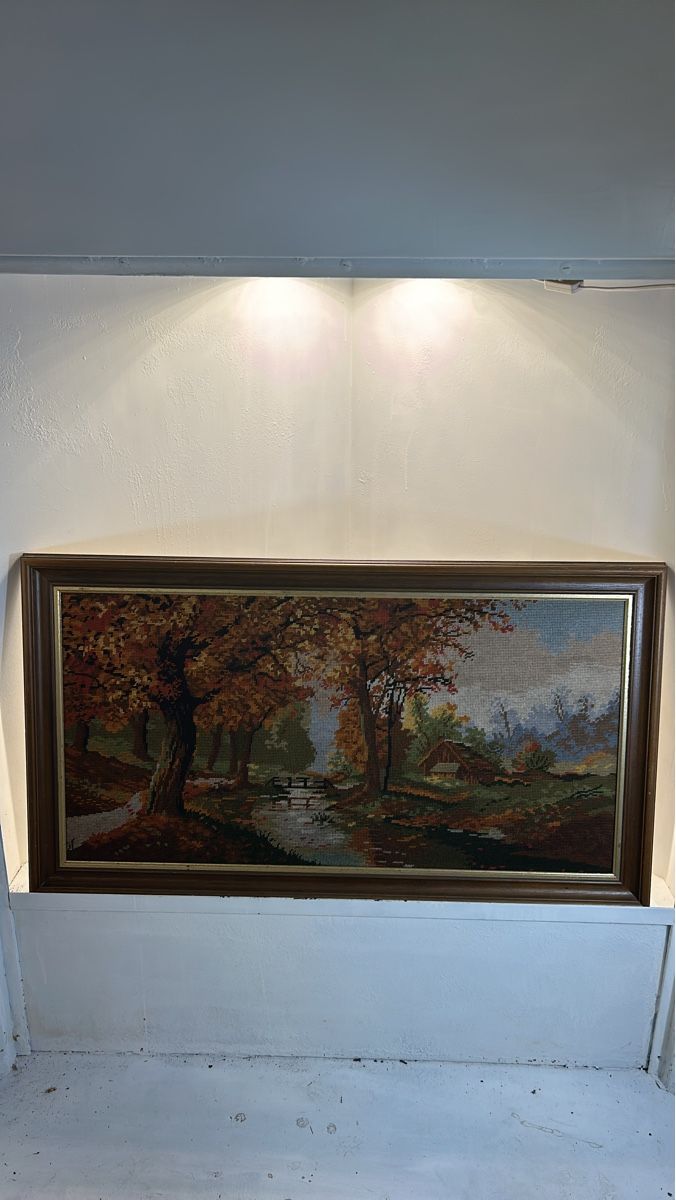 Foto & Immagini: Gerahmtes Stickbild Herbstlandschaft – Usato da Madiswil venduto da Bilranis1071