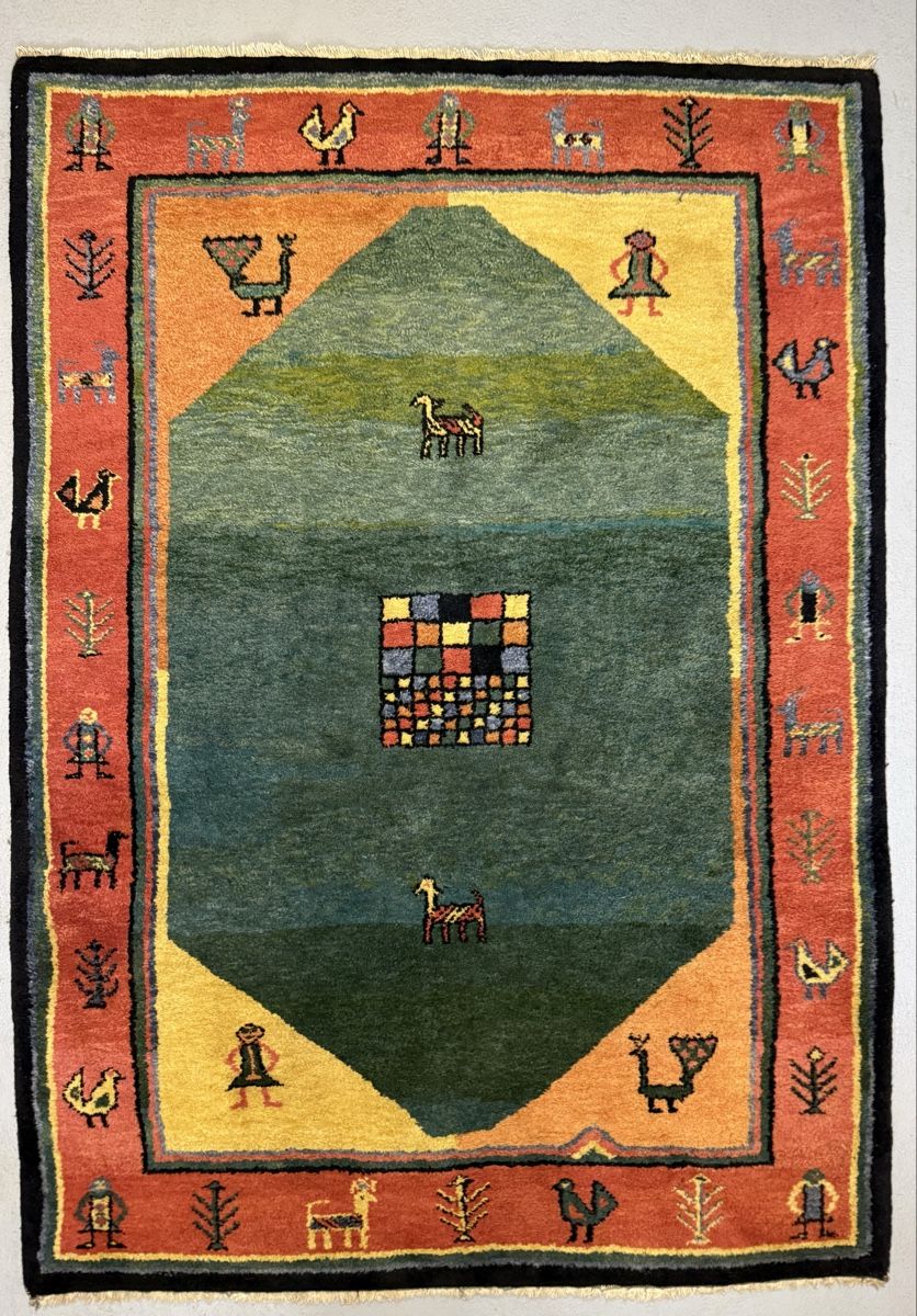 Gabbeh Teppiche: Wunderschöner Orientteppich Gabbeh 200x120.cm – Gebraucht aus Büron von Filadefia-888