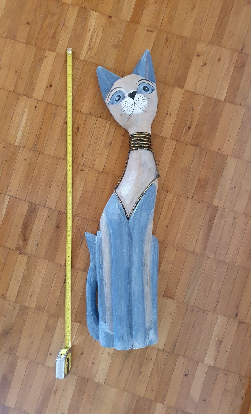 Statuette: Blaue Deko - Katze mit wackelndem Kopf – Usato da Dübendorf venduto da Senita3 1