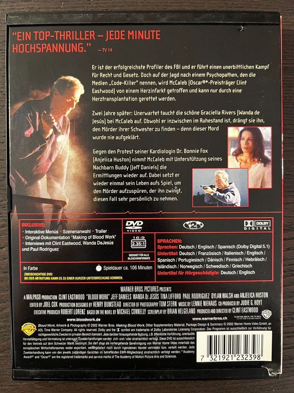 Alle DVDs: Blood Work – Gebraucht aus Zürich von FilmFreunde 1