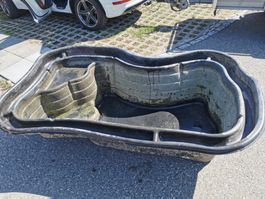 Gartenteich 1000l Fertigbecken Kunststoff gebraucht schwarz