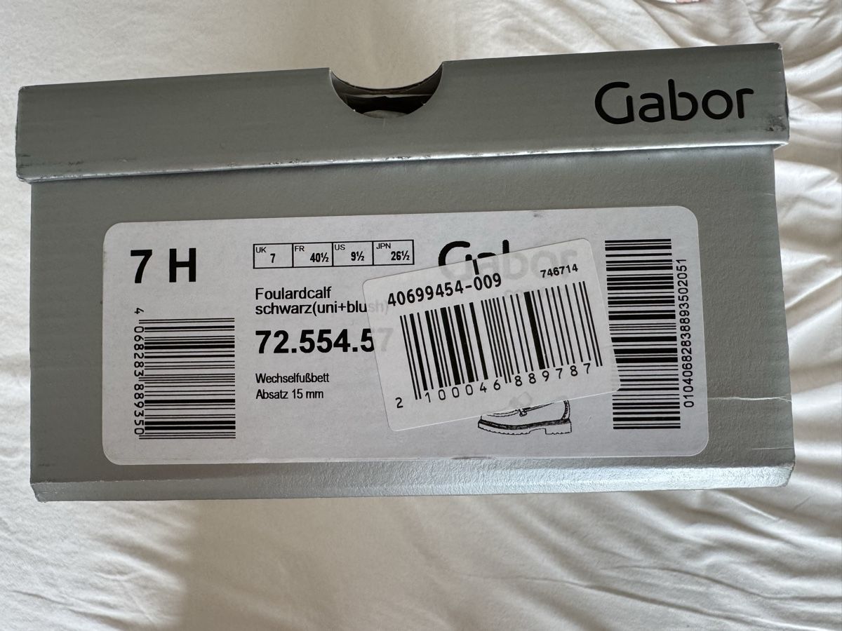 Gabor Scarpe da donna: Loafer Gabor/neu/Grösse EU 40.5/schwarz – Nuovo e nell'imballaggio originale da Windisch venduto da StilFabrik 5