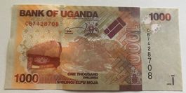Uganda 1000 Shillings 2015 Neuwertig