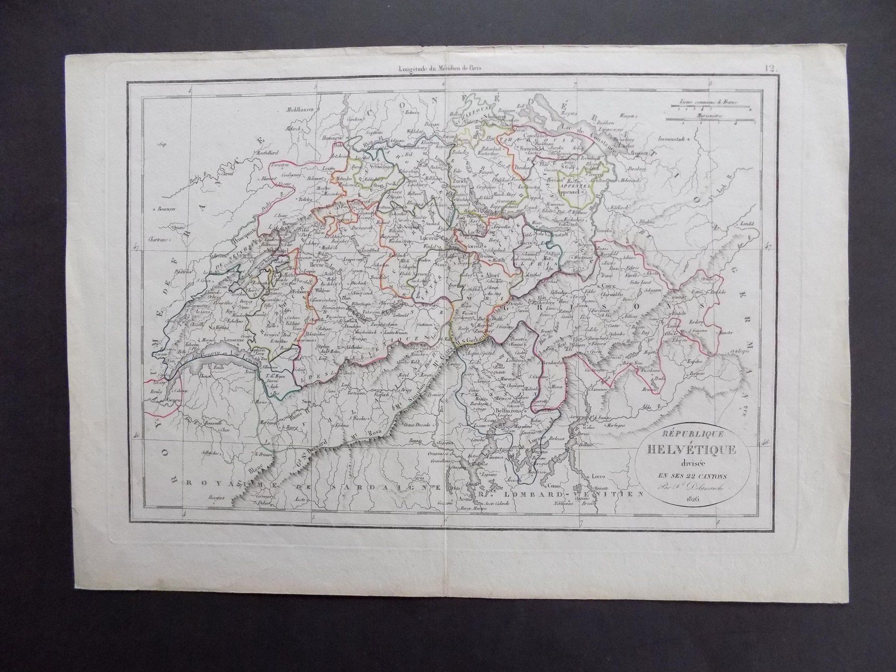 Cartes géographiques & atlas: Schweizerkarte mit Grenzkolorit – D'occasion à Risch par Rischli15
