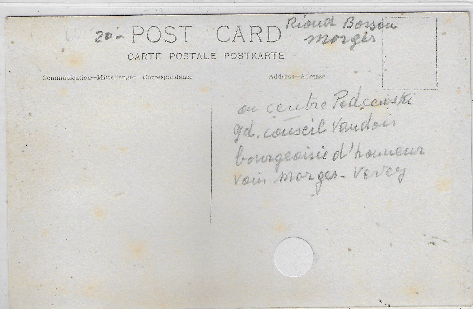 Cartoline postali: Morges - 1910 Couseil Vaudois – Usato da Ettingen venduto da Kartenplanet 1