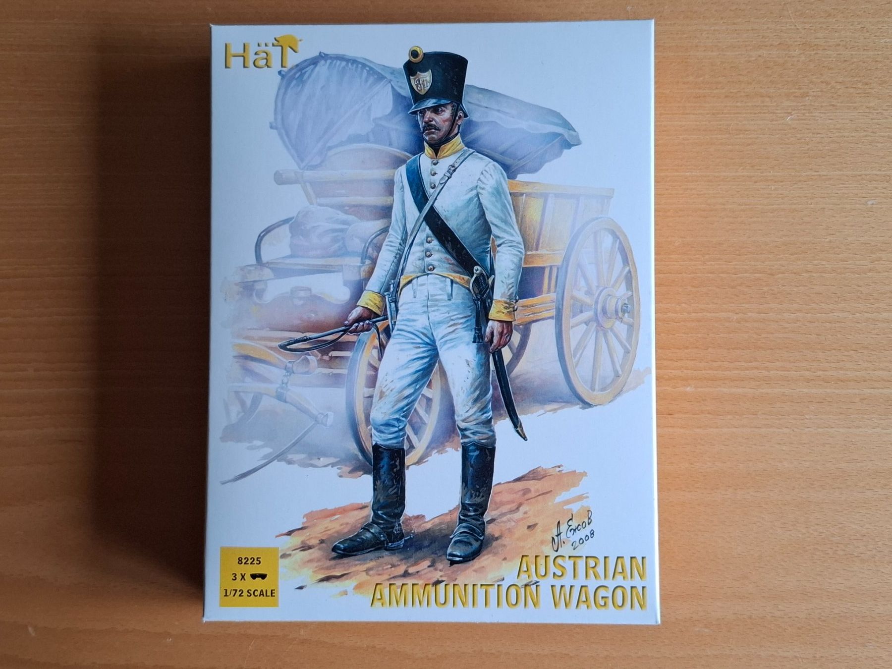 Kit di modellismo & Modellini statici: HäT 1/72 Austrian Ammunition Wagon – Nuovo e nell'imballaggio originale da Diepoldsau venduto da beeteutel