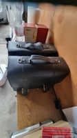 2 Sacoches de moto en cuir noir universel