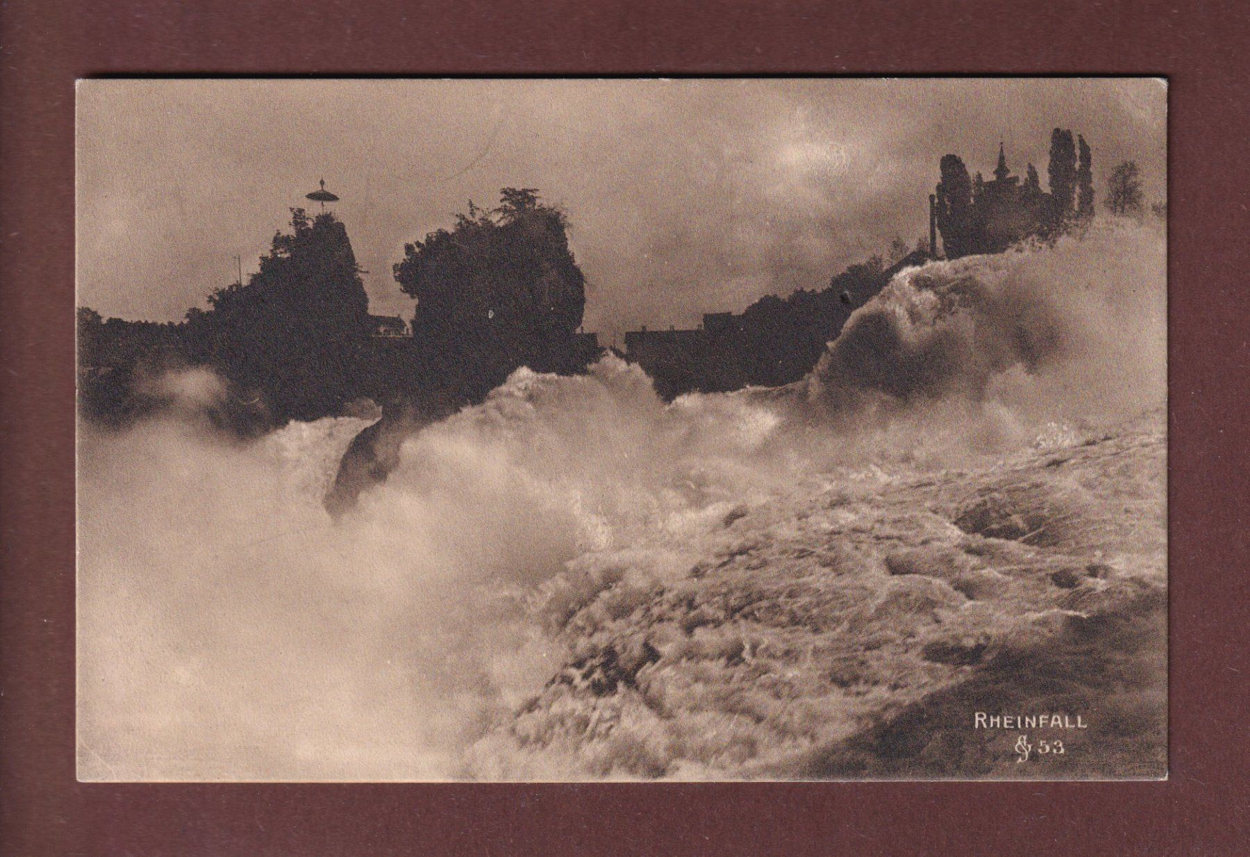 Ansichtskarten: RHEINFALL - 1918 Feldpost – Gebraucht aus Pully von nicecards-shop