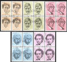1972  Porträt  4-Block    gestempelt  Ersttag