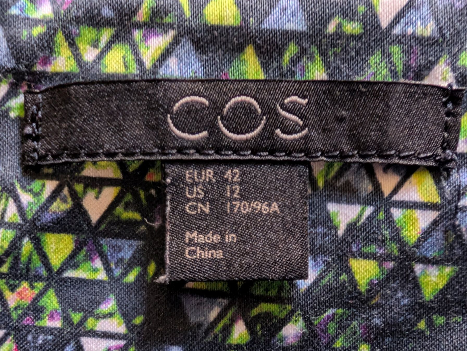 Cos Vestiti: COS : Elégante robe imprimé "vitrail" vert 42-44 – Nuovo e nell'imballaggio originale da Petit-Lancy venduto da lilycerise 6