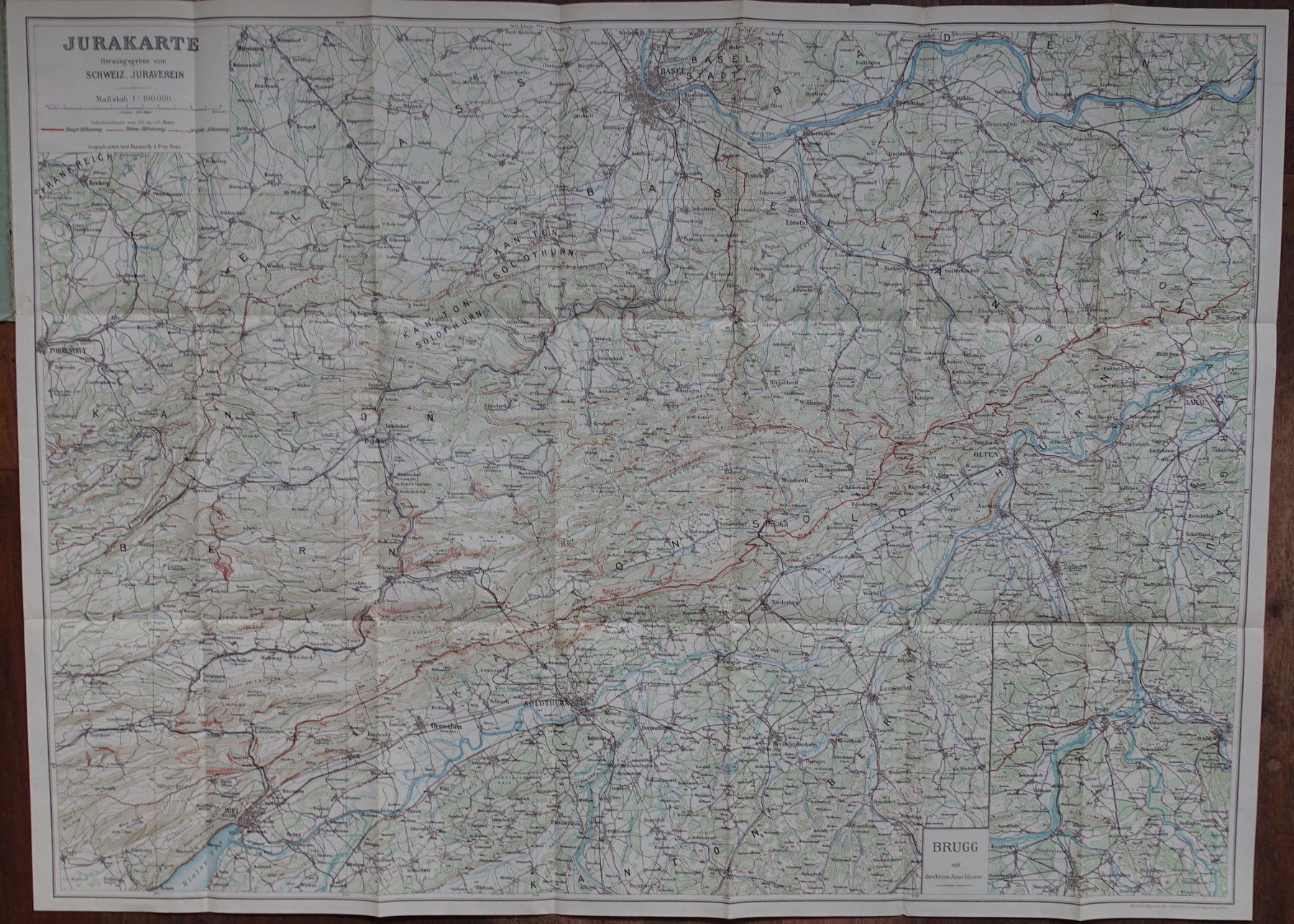 Landkarten & Atlanten: Jura-Karte ca. 1925 – Gebraucht aus Zürich von Schatzmeister1 1