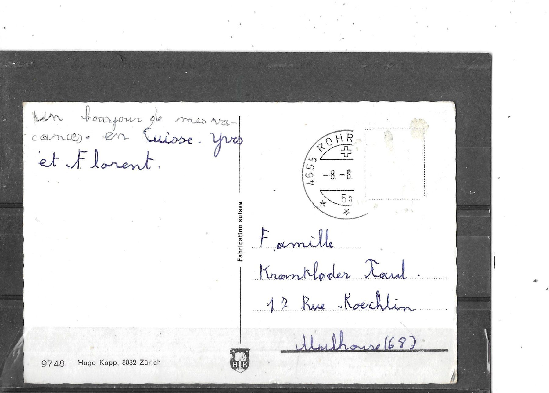 Cartoline postali: SO Rohr bei Olten Ferienheim – Usato da Schocherswil venduto da Wilare 1