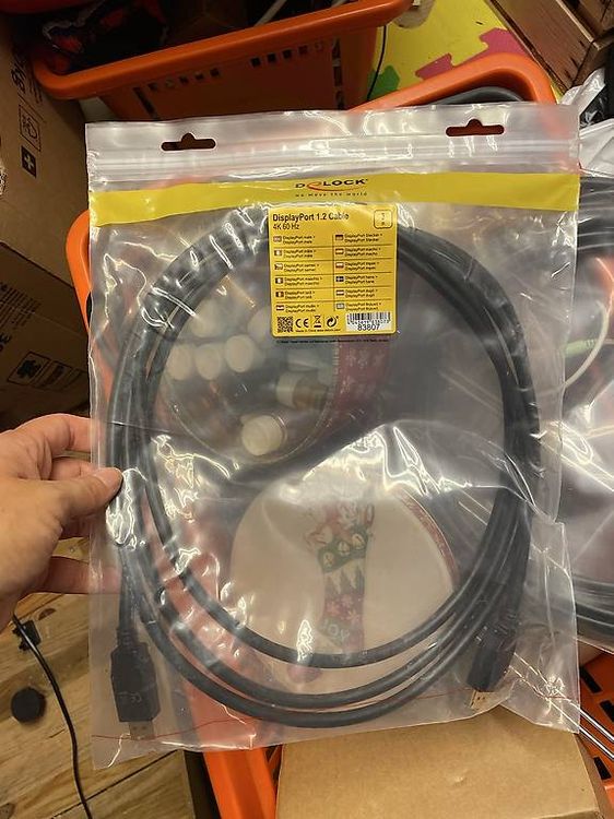 2× DeLOCK DisplayPort 1.2 Kabel 3 m + 5 m 4K 60 Hz (Neu und ...