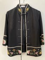 Asiatische Bestickte Seide Jacke Gr.M