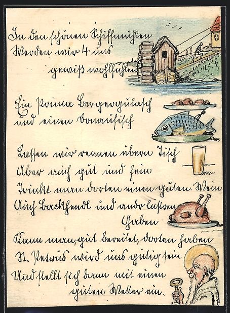 Cartes postales: sign. Anton Suchomel: Wassermühle und E – D'occasion à Berlin par bartko-reher