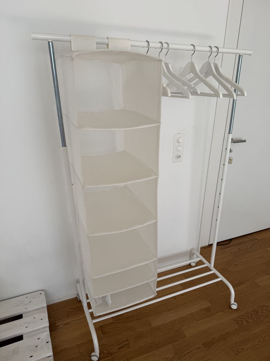 Ikea Garderobe: IKEA Kleiderstange + Hängefächer – Gebraucht aus Zürich von han_57v2 1