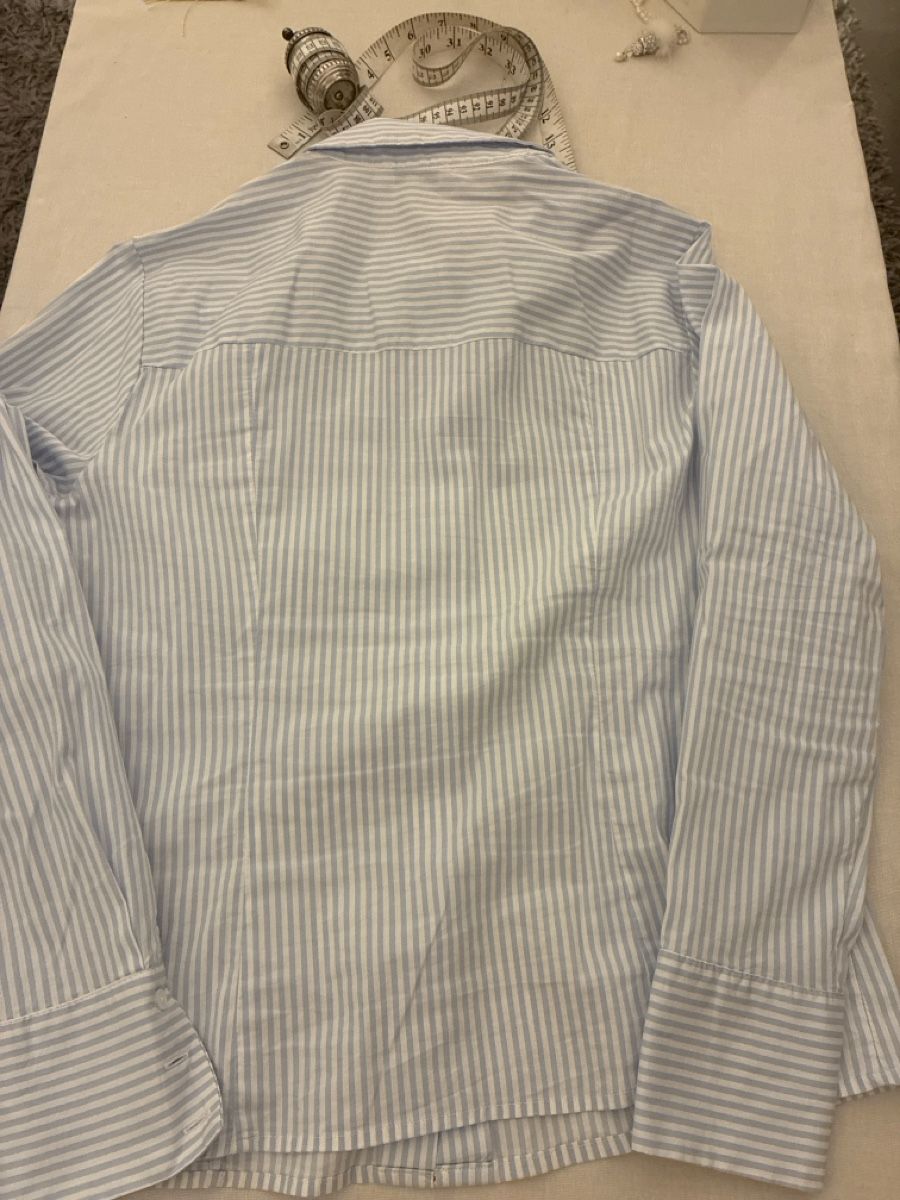 C&A Camicette: Sommer Bluse C&A gestreift, hellblau/weiss, Grösse 38 – Nuovo (secondo la descrizione) da Bäretswil venduto da Viechel 4