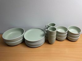 Geschirr-Set, 20-teilig (pastellgrün)