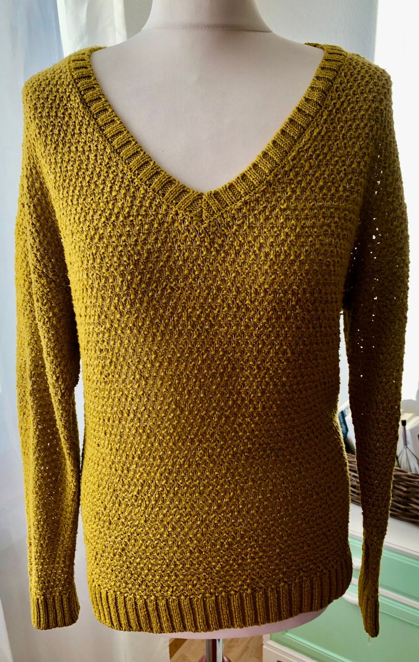 Promod Pulls & Sweat-shirts: Promod Pullover, Pulli, senfgelb 38 M, mit Goldfäden, Damen – D'occasion à Zürich par DepotCharity