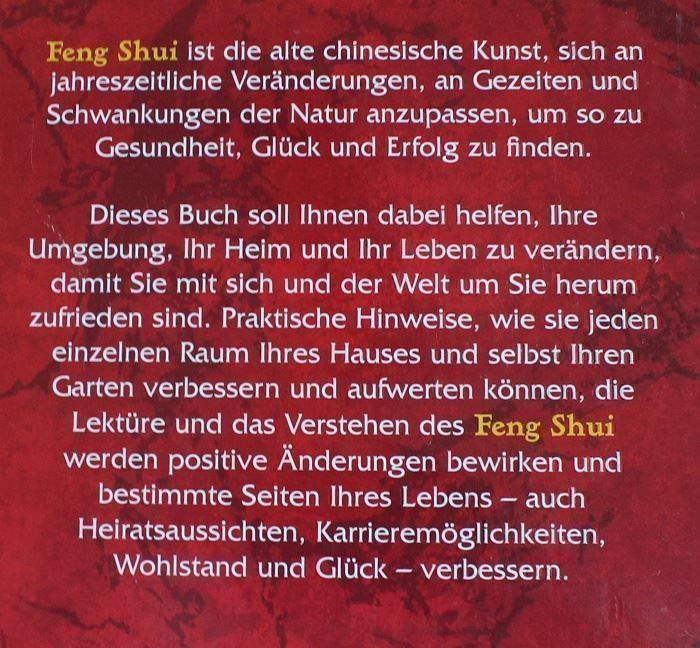 Libri: Feng Shui Glück, Gesundheit............. – Usato da Schlatt TG venduto da annesbuecher 1