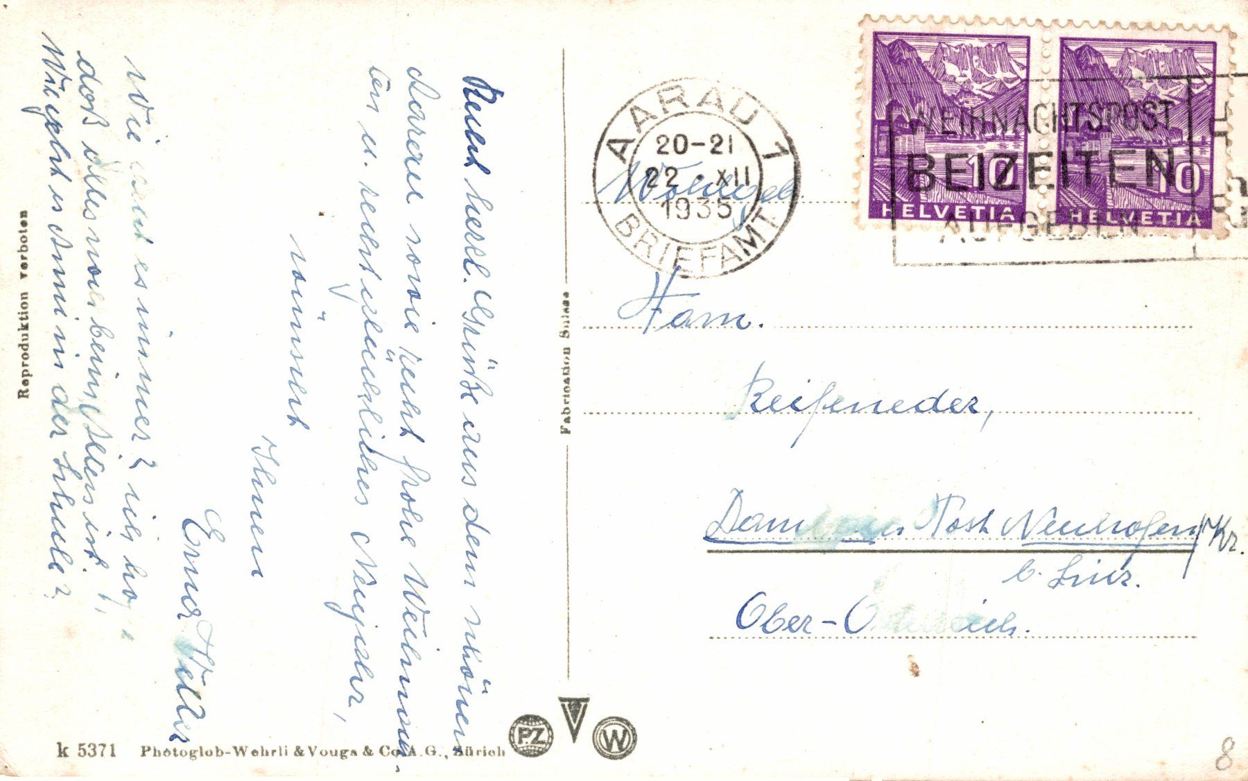 Cartoline postali: Aarau. Bahnhofplatz – Usato da Bronschhofen venduto da Astore 1