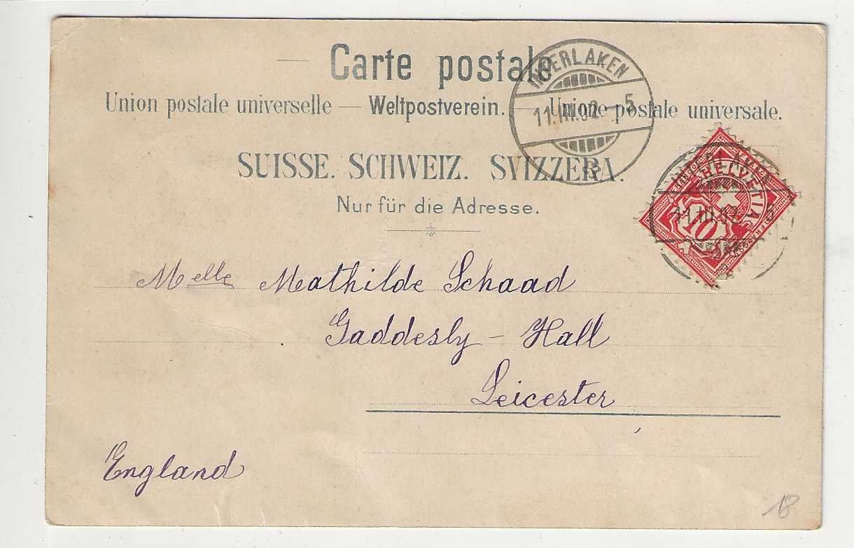 Ansichtskarten: Brünig, Litho, 1907 – Gebraucht aus Spiez von Niesen20 1