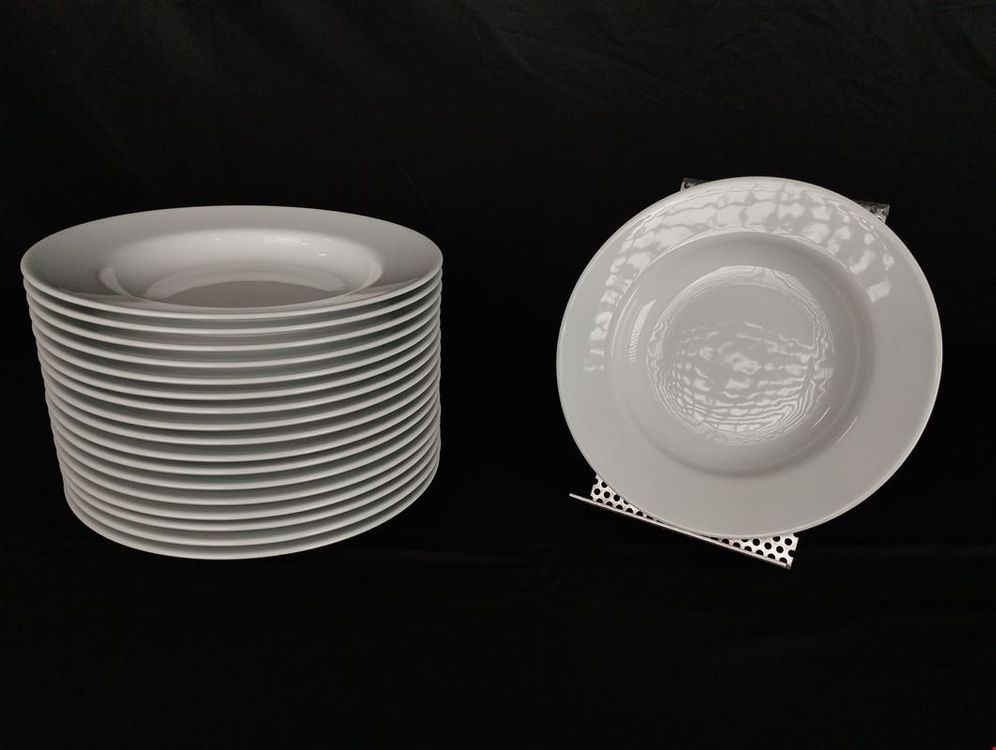 East Meets West Piatto Fondo Quadrato In Ceramica 18 Cm, Zuppiera Resistente Per Zuppe E Primi, Design Moderno, Lavabile In Lavastoviglie