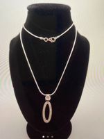 Zirkonia Anhänger Diamonfiere / ovaler Anhänger / 925 Silber