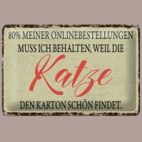 🔥 KATZEN & KARTON Blechschild 🎀 12x18cm OVP🔥